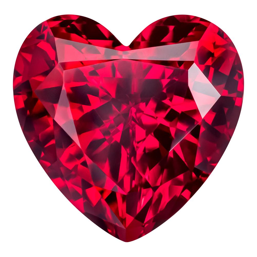2.93 Carat Heart Cut Lab-Created Ruby