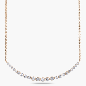 Graduated Shared Prong Necklace