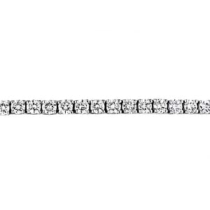 lab grown diamond tennis bracelet set in 14k white gold recycled metal by MiaDonna