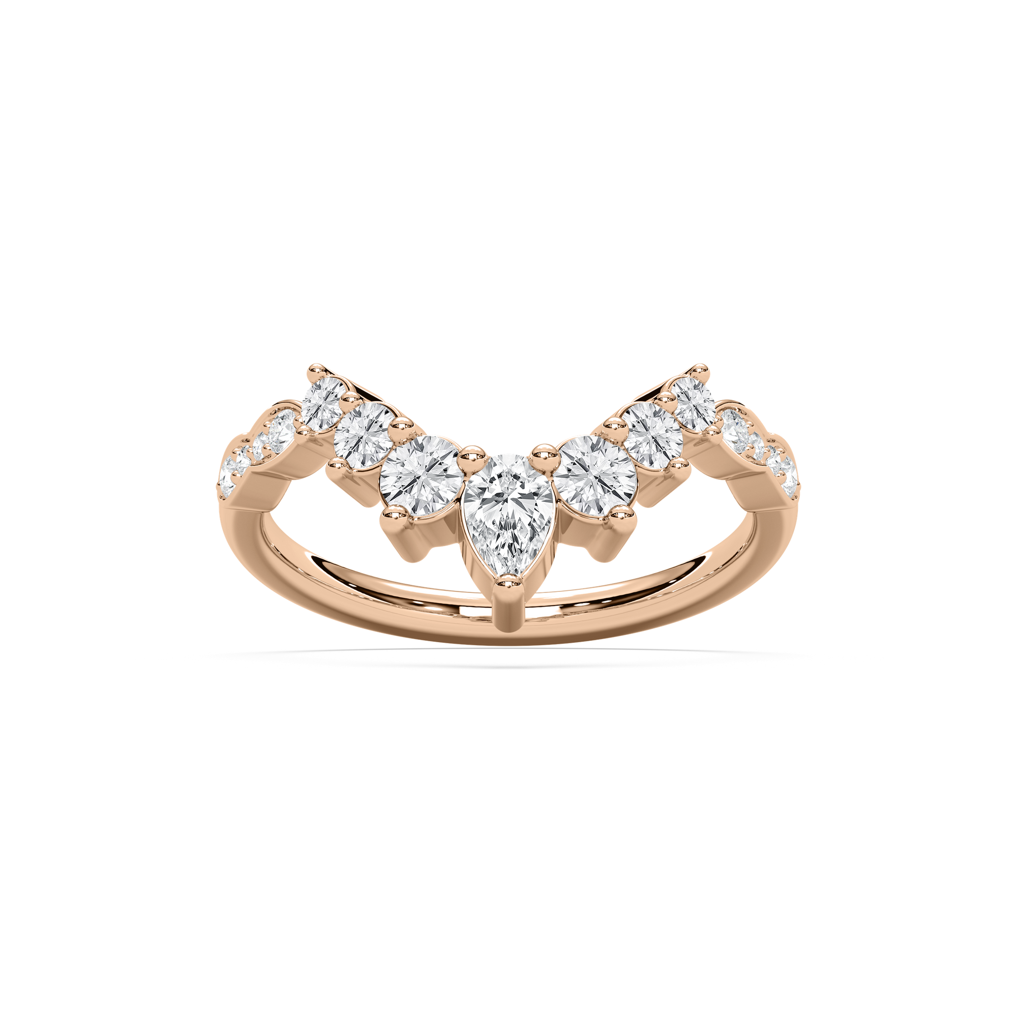 Laci Wedding Band in Rose Gold