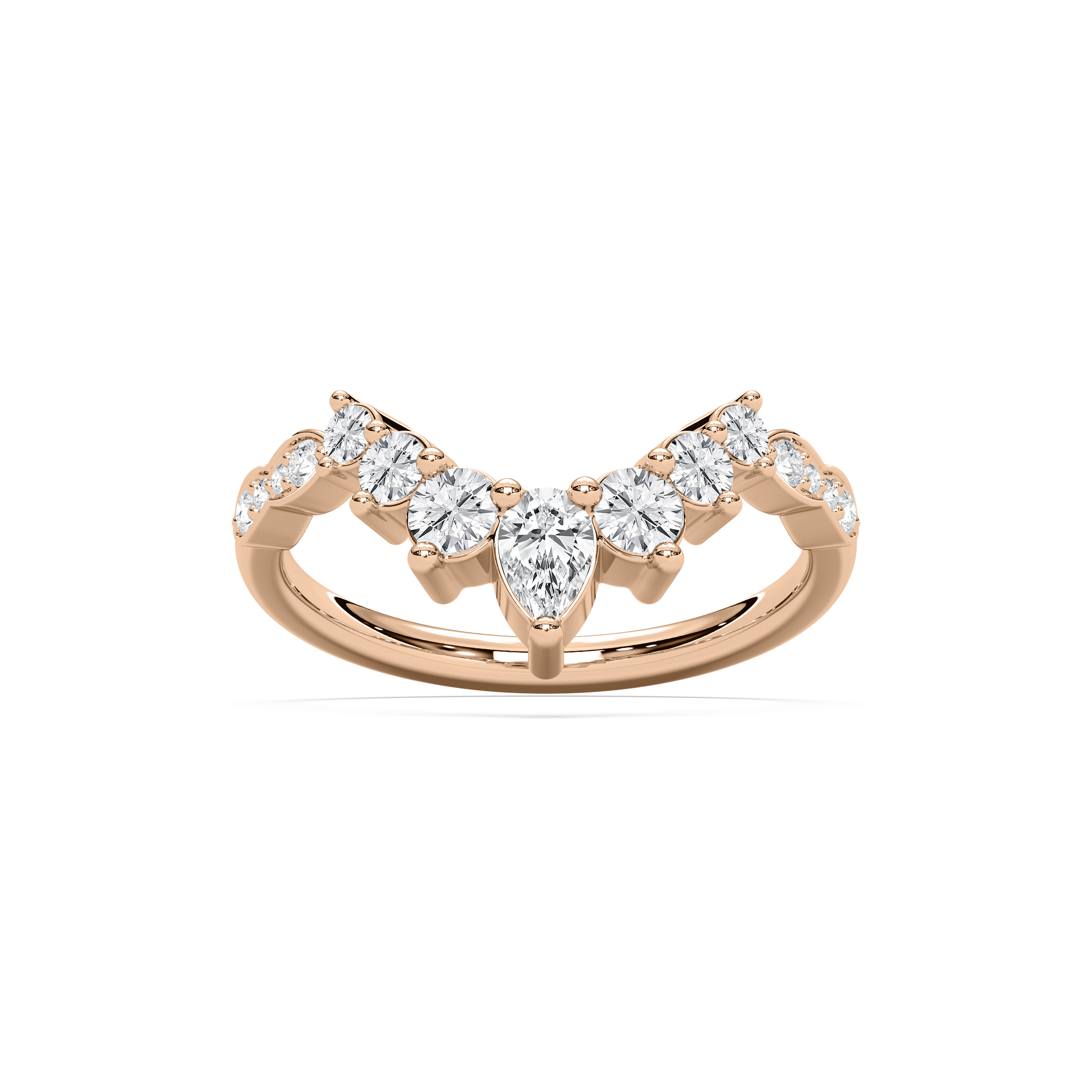 Laci Wedding Band in Rose Gold