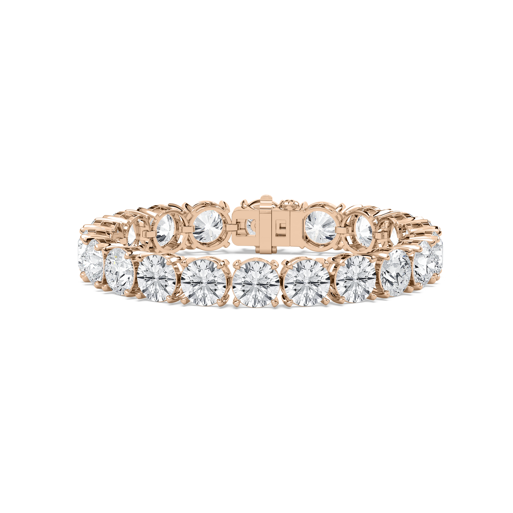 Legacy Round Diamond Tennis Bracelet in 14K Rose Gold