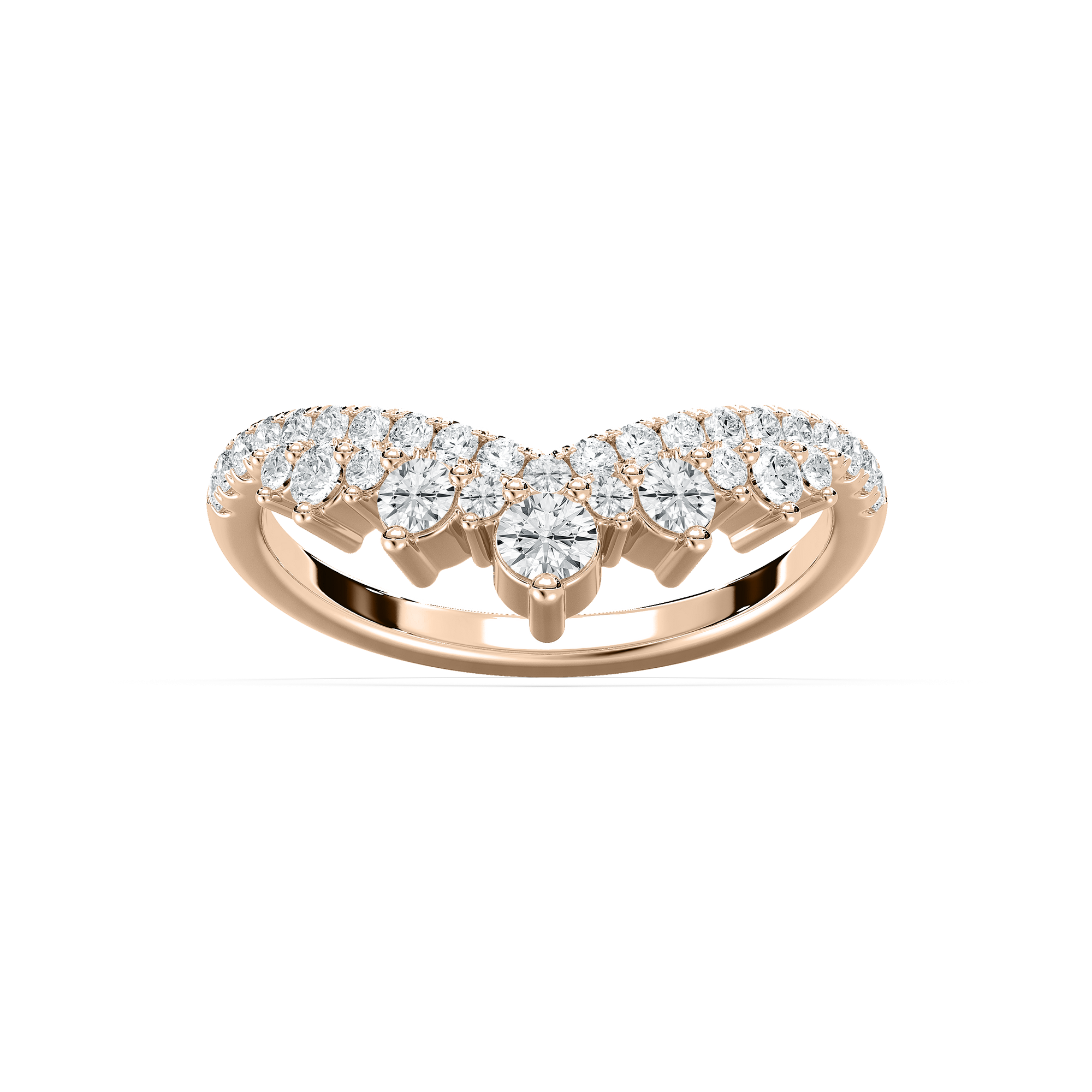 Lena Wedding Band in Rose Gold