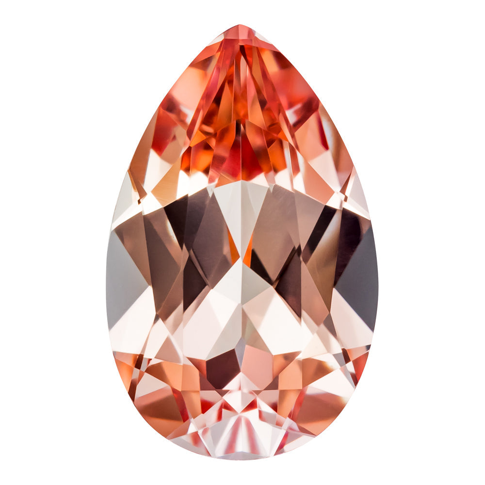 1.00 Carat Pear Cut Lab-Created Pink Champagne Sapphire