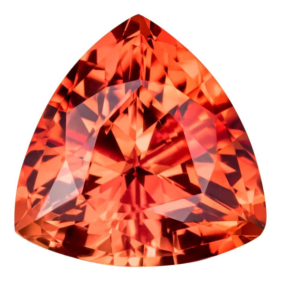 1.80 Carat Trilliant Cut Lab-Created Padparadscha