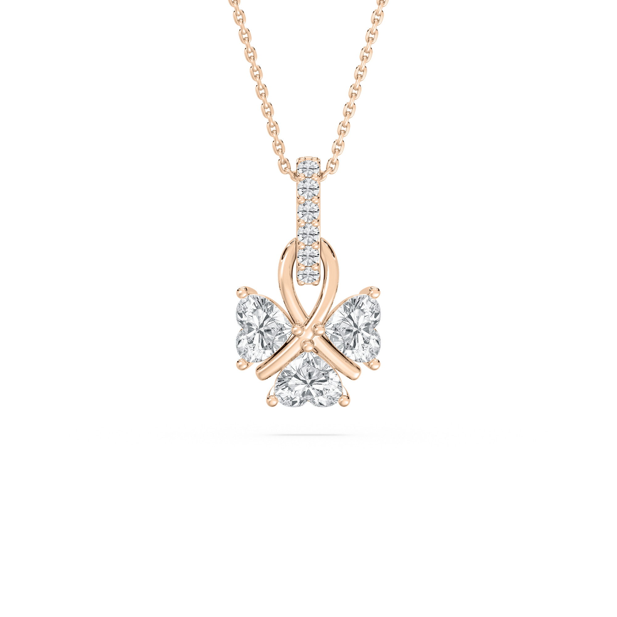 Lucky Heart Pendant in Rose Gold