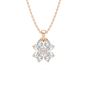 Lucky in Love Heart Pendant in 14K Rose Gold