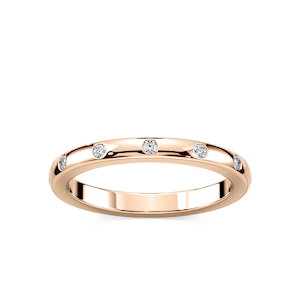 Ivy 1/8 ctw Round Lab Grown Diamond Burnished Wedding Band