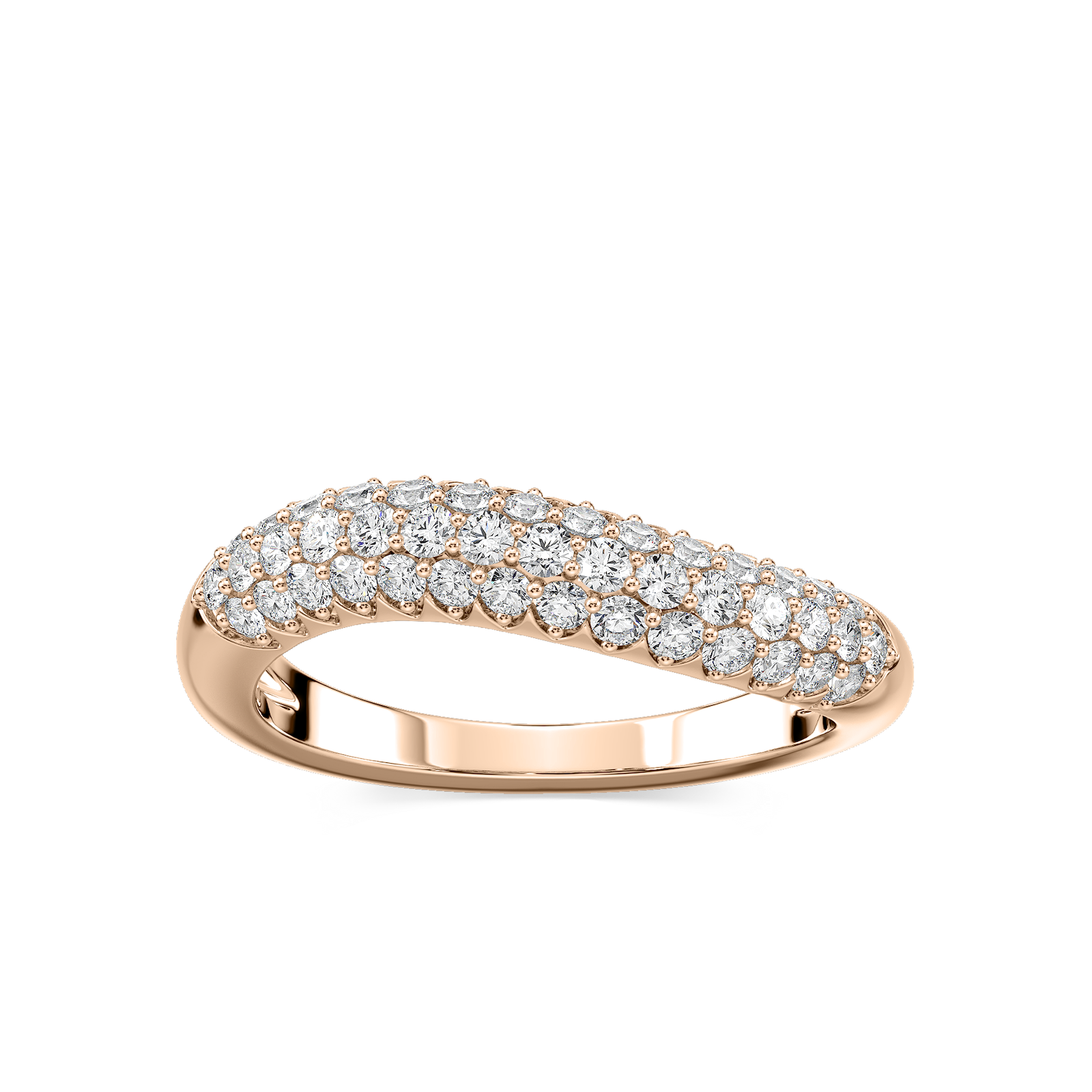 Diamond 1.8mm Pavé Wave Ring