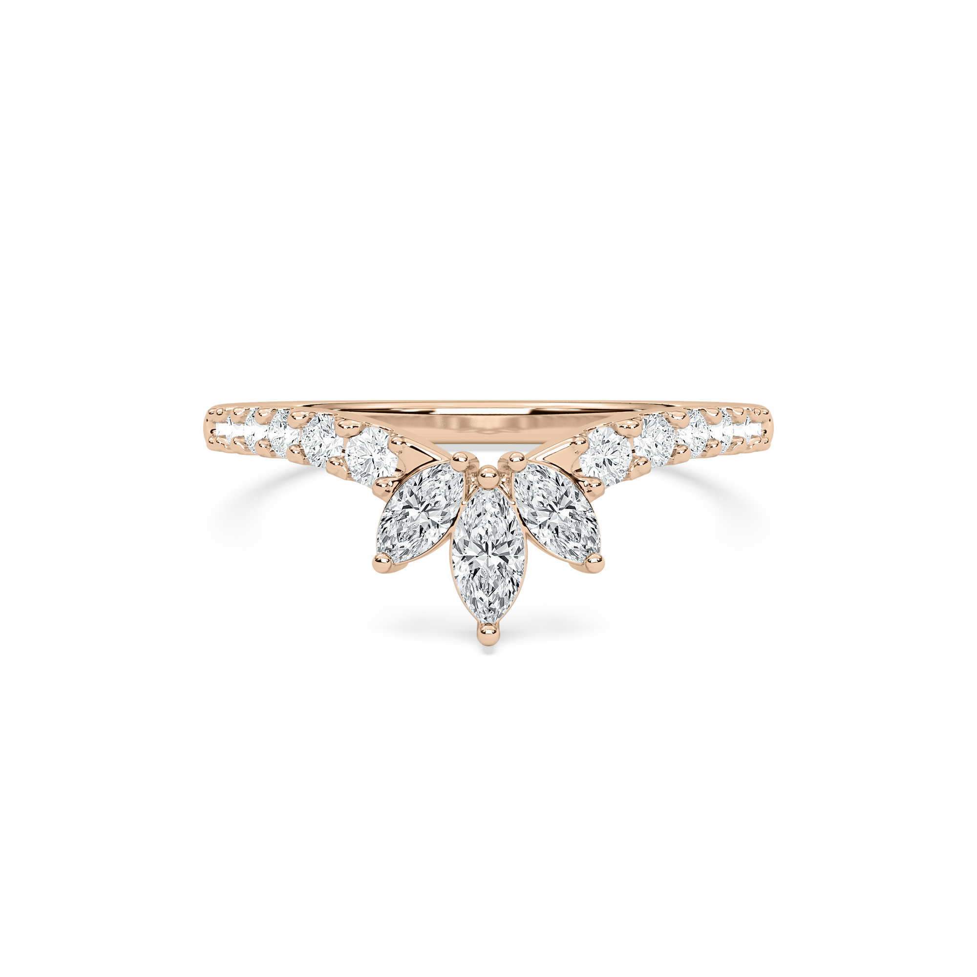 Marquise V Fashion Band in Rose Gold