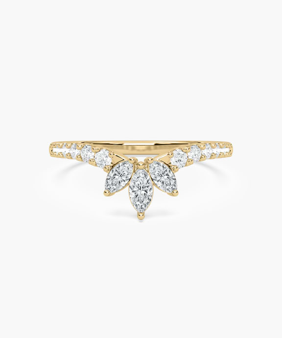 Marquise V Fashion Band in Yellow Gold | Miadonna