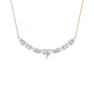 Multi-Stone Diamond Necklace in Rose Gold