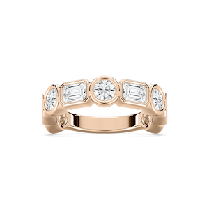 Multi Shape Bezel Ring in Rose Gold