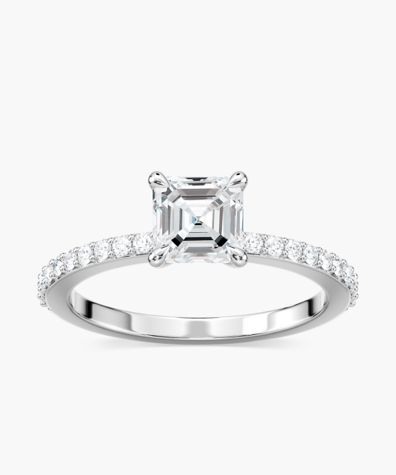 Olivia Accented Engagement Ring with Cushion Cut Lab Grown Diamond | Miadonna