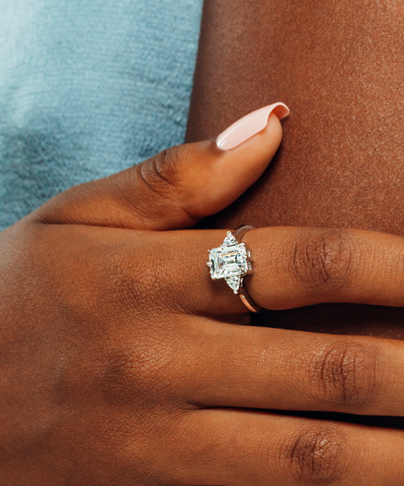 Orchid Engagement Ring in Yellow Gold.