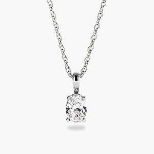 basket pendant with an oval cut lab grown diamond by MiaDonna
