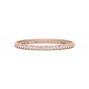 2 ½ ctw Round Lab Grown Diamond Textured Mosaic Bangle Bracelet  - 7.25 Inches