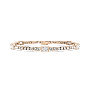 Bezel Station Tennis Bracelet