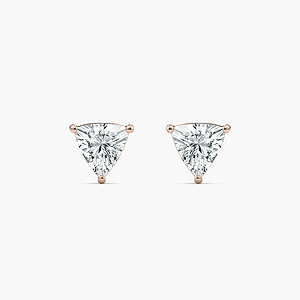 Trillion Lab Grown Diamond Stud Earrings