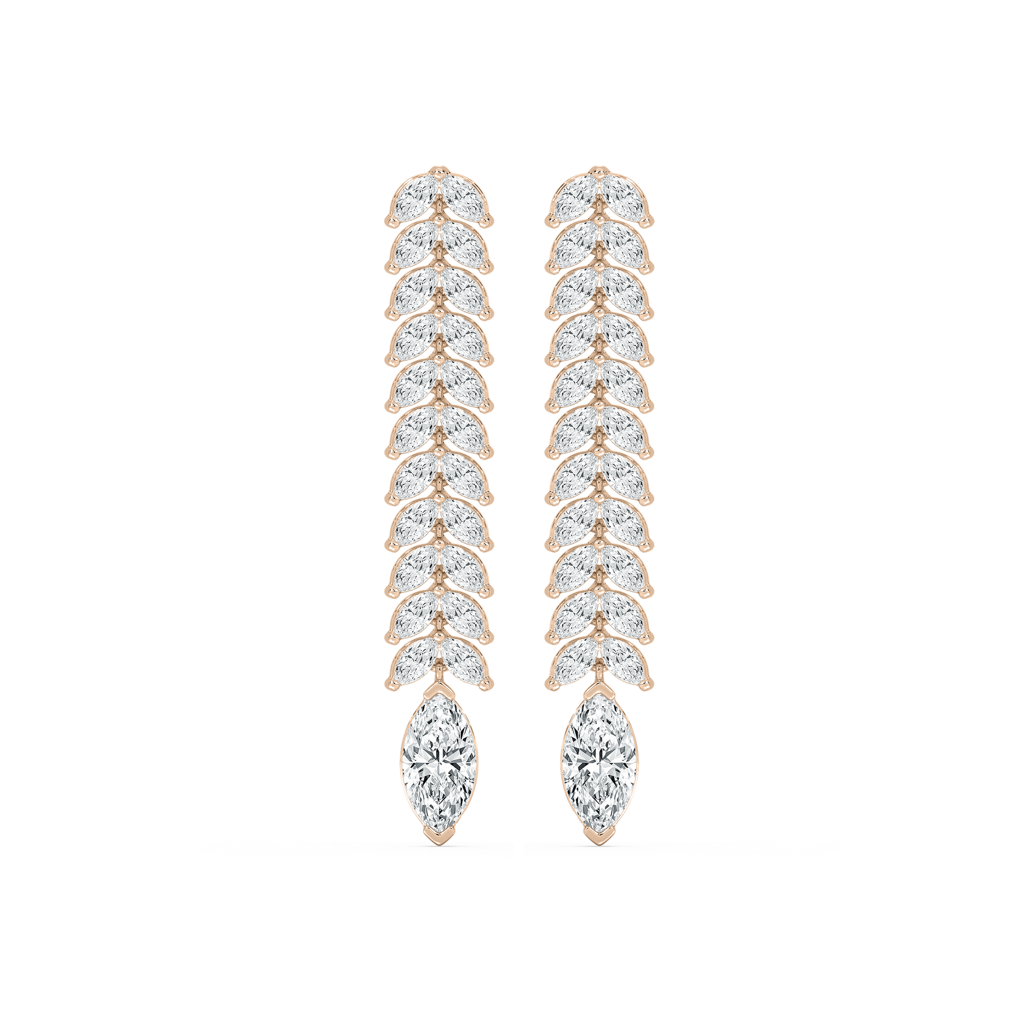 6 ⁷/₈ ctw Marquise Lab Grown Diamond Dangle Drop Earrings