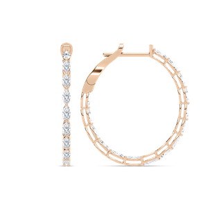 Marquise Inside-Out Hoop Earrings