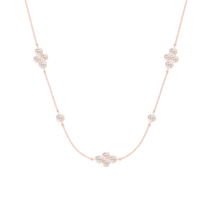 1 1/2 ctw Round Lab Grown Diamond Station Necklace - 18 Inches