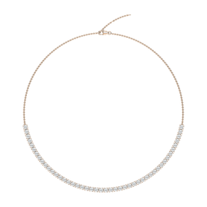 Half Diamond Tennis Necklace