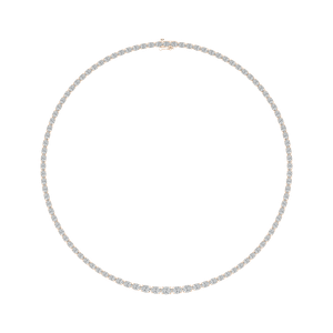 Oval East-West Diamond Tennis Necklace