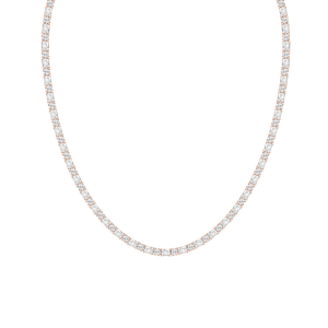 Classic Round and Emerald Cut Tennis Necklace