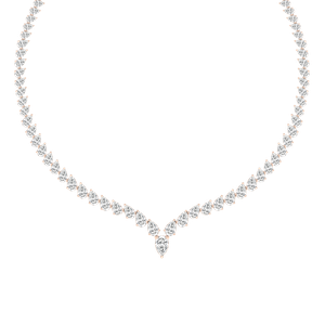 Pear Cut Diamond Necklace