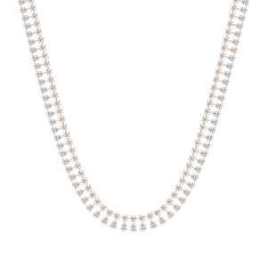 Round and Pear Diamond Eternity Necklace