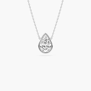Bezel Pendant - Pear 0.53ct Lab-Grown Diamond (RTS)