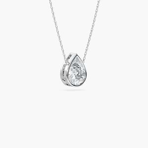 Bezel Pendant - Pear 0.53ct Lab-Grown Diamond (RTS)