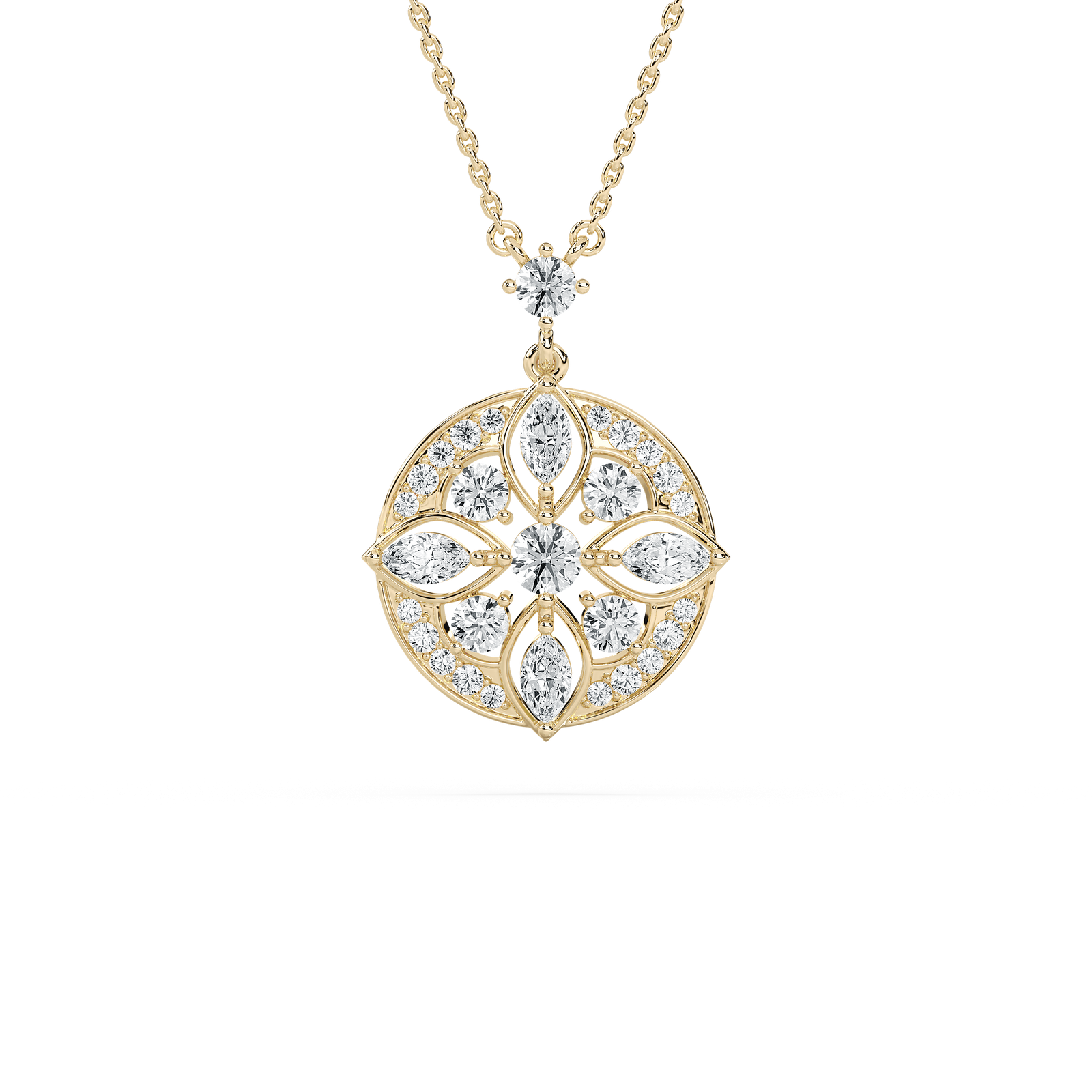 1 ¼ ctw Round Lab Grown Diamond Heritage Pendant  - 18 Inches