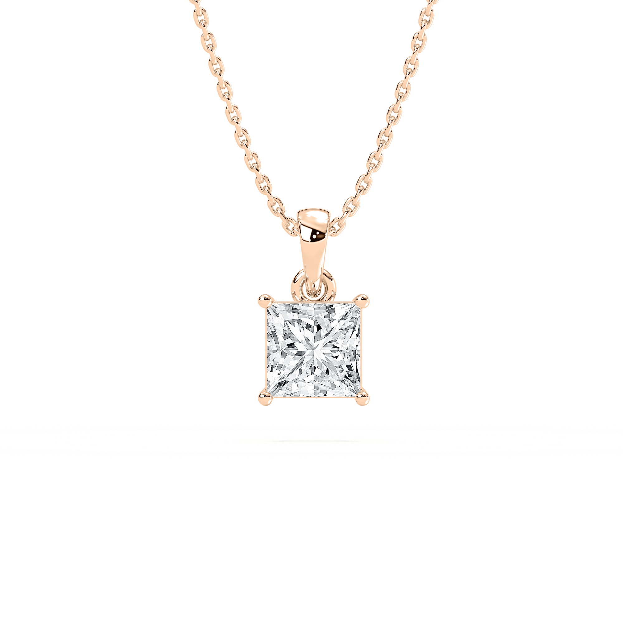 Cushion Lab Grown Diamond Timeless Single Bail Pendant - 18 Inches