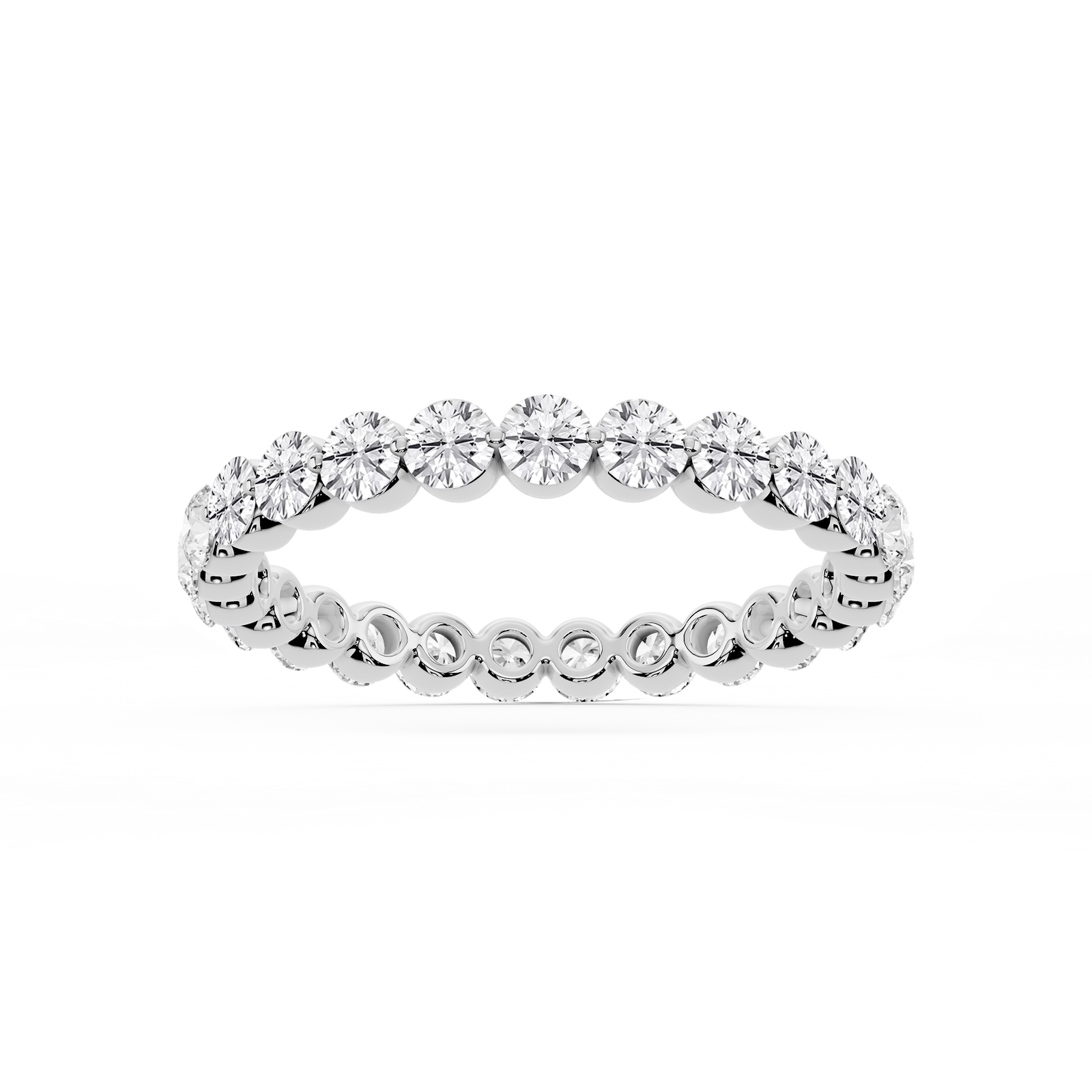 Zora Round Lab Grown Diamond Single Shared Prong Eternity Band