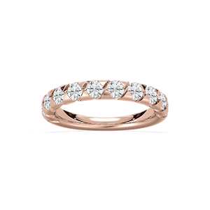 Yasmin 1 ctw Round Lab Grown Diamond 10 Stone Anniversary Band