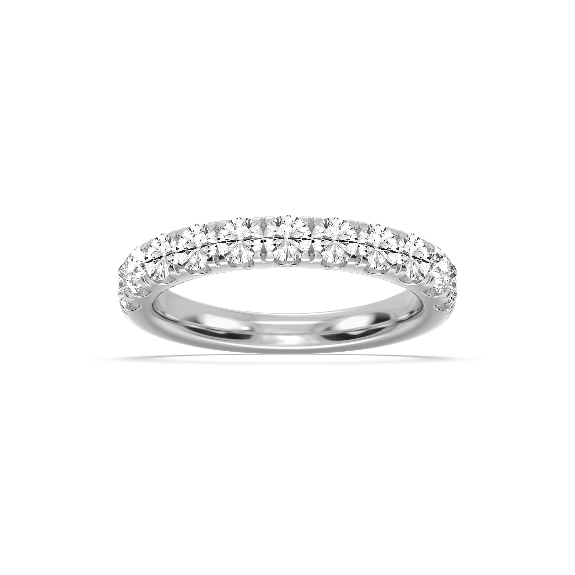 Jennifer Round Lab Grown Diamond Eleven Stone Wedding Band