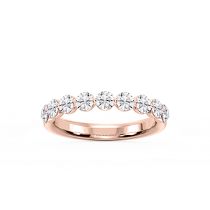 Aurora Round Lab Grown Diamond Single Shared Prong Anniversary Band