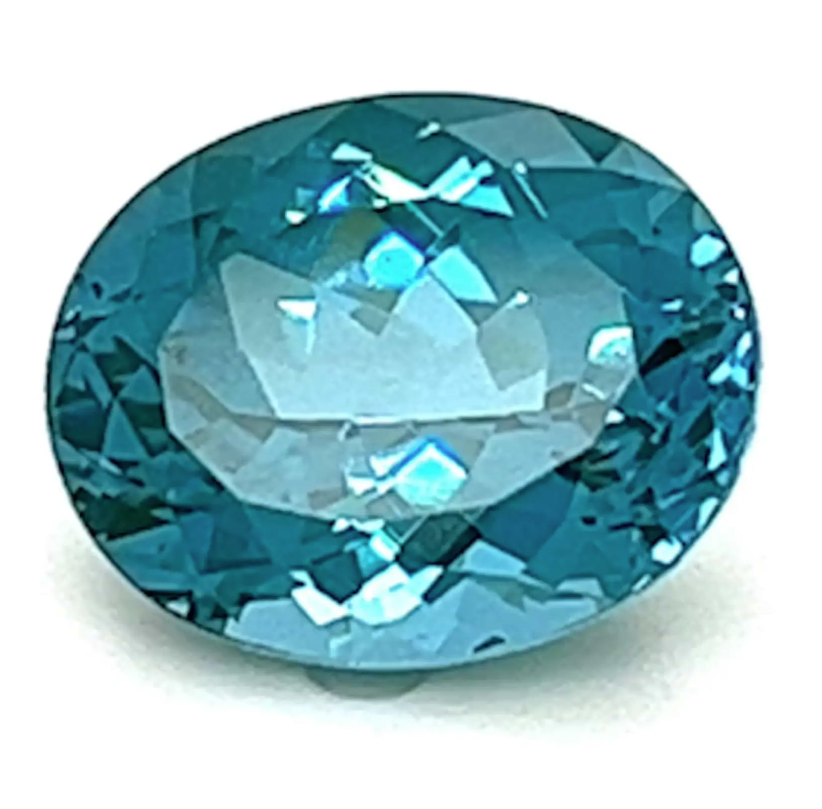 4.94 Carat Oval Cut Lab-Created Paraiba Teal Spinel