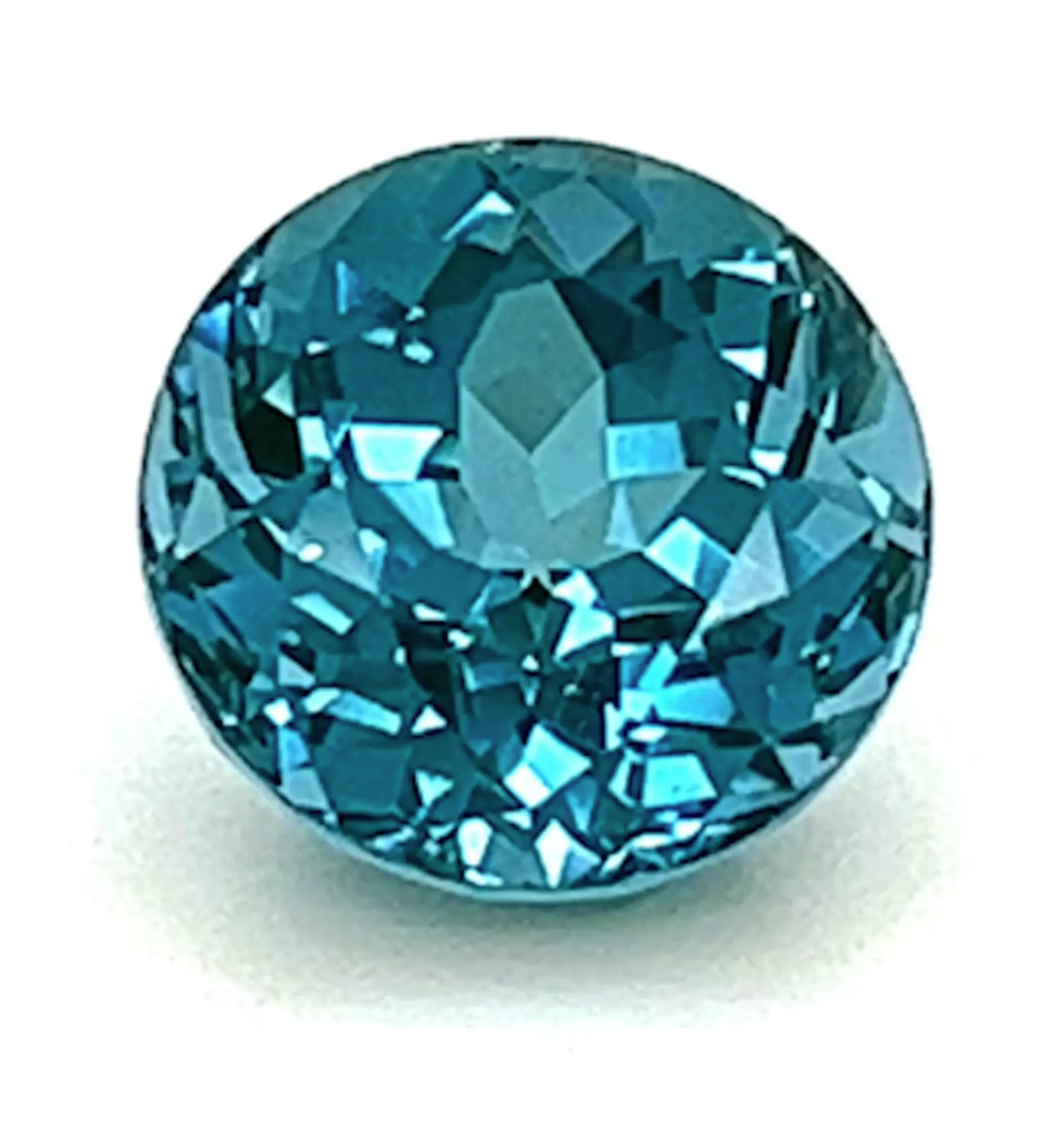 2.43 Carat Round Cut Lab-Created Paraiba Teal Spinel