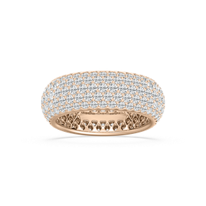 Pave Dome Eternity Band in Rose Gold