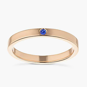 Lab-Grown Diamond Single Stone Stackable Band