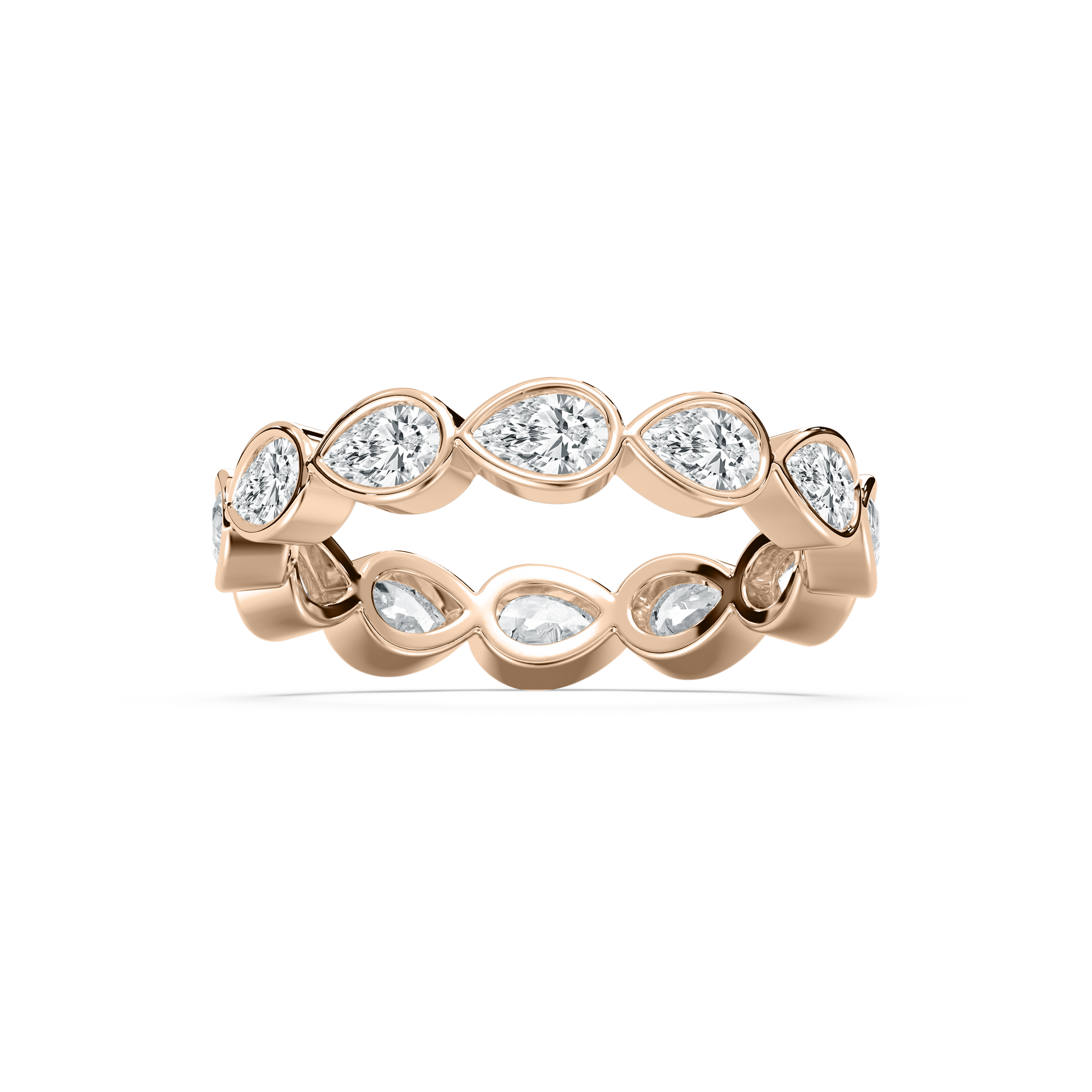 Pear Bezel Eternity Band in Rose Gold