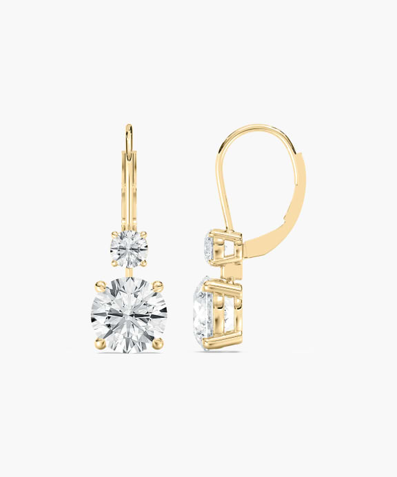 Perfect Bold Drop Earring in Yellow Gold | Miadonna