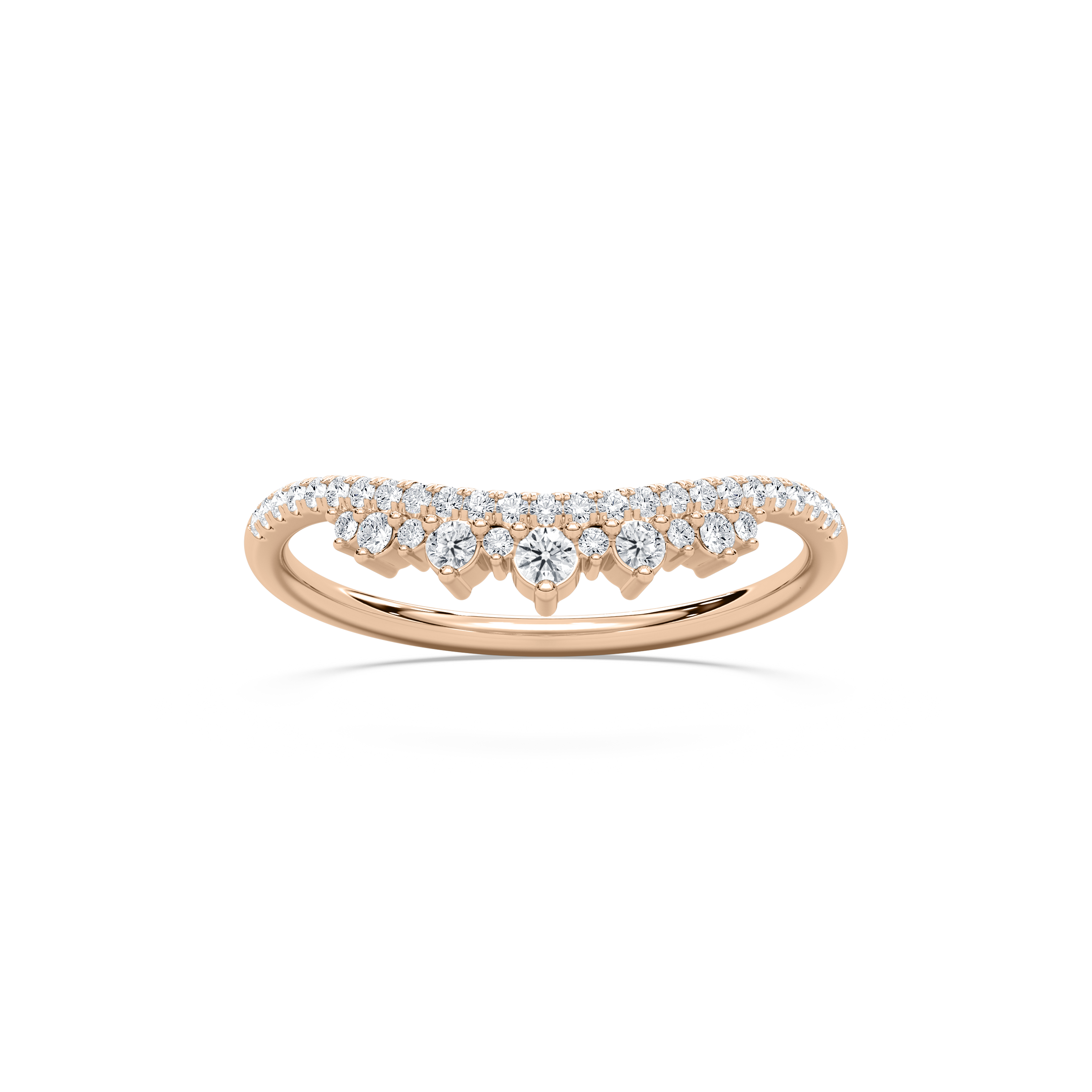 Seren Wedding Band in Rose Gold