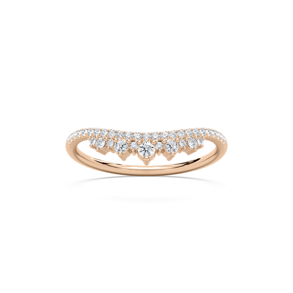 Seren Wedding Band in Rose Gold