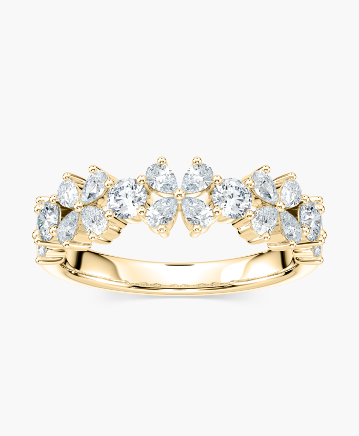 Round and Pear Lab-Grown Diamond Band