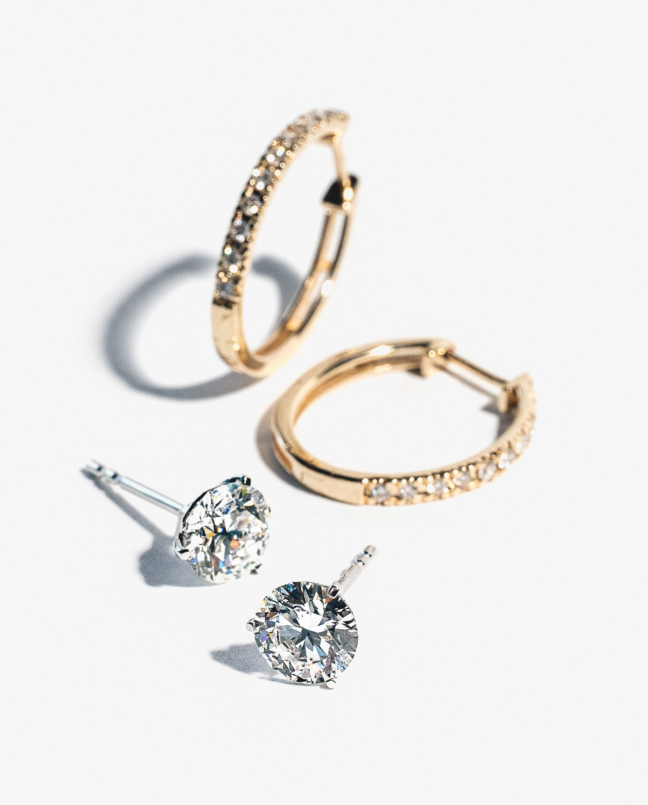 Lab-Grown Diamond & Gemstone Earrings