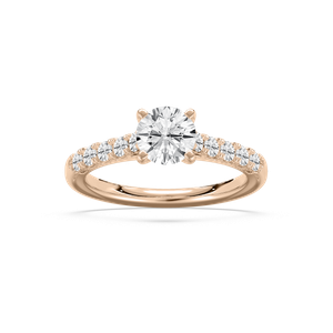 Solitaire Plus Engagement Ring in Rose Gold